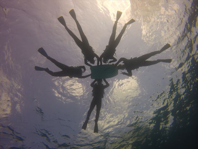 瀬底島周辺バナナボートで行くシュノーケリング